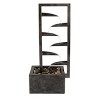 7-Tier Outdoor Water Fountain - Modern Industrial Concrete/Metal Electric Cascading Waterfall with Pump and Decorative Stones by Nature Spring (Gray) - 3 of 4