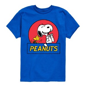 Boys' - Peanuts - Snoopy Woodstock Circle Short Sleeve Graphic T-Shirt - 1 of 4