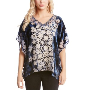Karen Kane Womens Burnout Velvet Pullover Blouse - 1 of 1