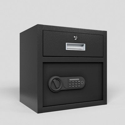JUJABU 1.69 Cuft Steel Security Safe with Electronic Keypad, Black