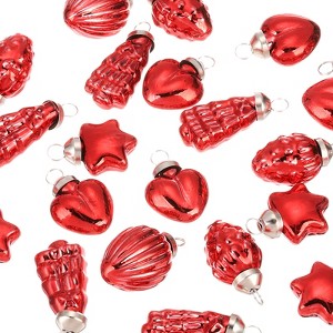 Unique Bargains Glass Decorative Hanging Tree Ornament Balls 1"-1.5" 75 Pcs - 1 of 4