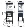 SEVOBAL Popcorn Poppers 8oz Popcorn Maker with Stainless Steel Kettle Mobile Cart and Old Maids Drawer for Events, Black, 26.97"*17.72"*53.82" - 4 of 4