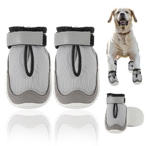 Unique Bargains Breathable Dog Shoes Dog Boots Paw Protectors 4 Pcs - 1 of 4