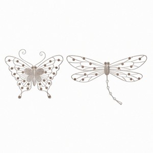 Transpac Metal Butterfly and Dragonfly Wall Art Set of 2 - Spring Decor for Home and Garden - 1 of 1