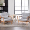 INFURNIC Accent Chairs Mid Century Modern Arm Chair with Pillow Upholstered Reading Chair for Living Room Bedroom, Gray, 24.8"*28.74"*30.31" - 2 of 4