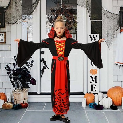 Garvee Vampire Queen Costume---Hexagonal Vertical Tie Accessories Royal Vampire Suit-Cosplay Party, S