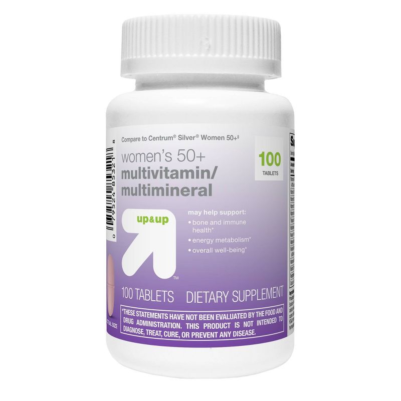 Women&#39;s 50+ Multivitamin Dietary Supplement Tablets- 100ct - up &#38; up&#8482;, 1 of 6