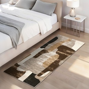 Modern Abstract Indoor Area Rug Low Pile Non Slip Soft Carpet For Living Room Bedroom Washable Foldable Rugs Office Rome Decor - 1 of 4