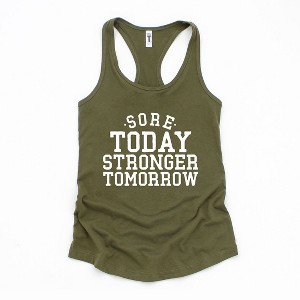 Simply Sage Market Women's Sore Today Stronger Tomorrow Racerback Tank - 1 of 4