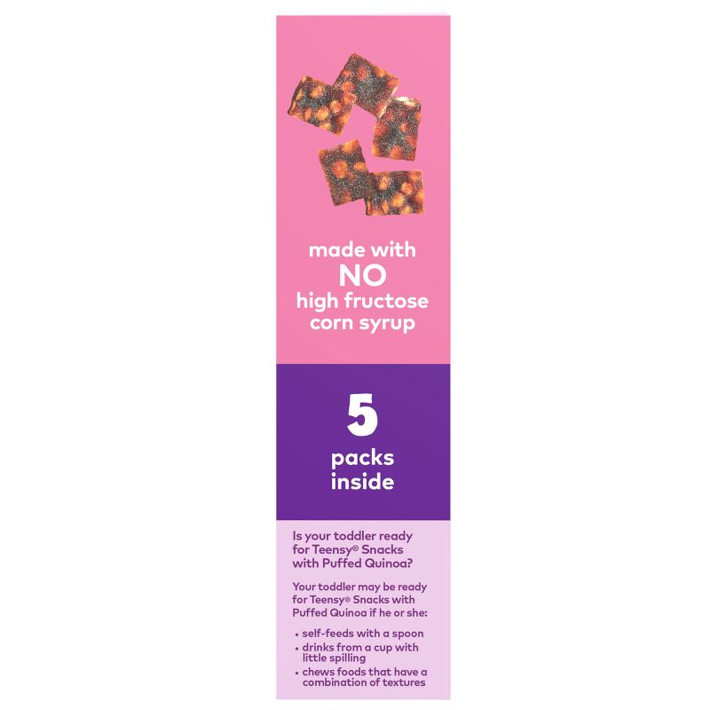 Plum Organics Teensy Snacks Soft Fruit Snacks - Berry with Puffed Quinoa - 0.35oz/5ct, 6 of 17