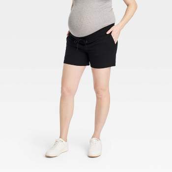Mama Bike Shorts in Black, Maternity Shorts