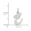 Black Bow Jewelry 14k White Gold Ella Collection Small Fancy Script Initial Pendant A-W - 4 of 4