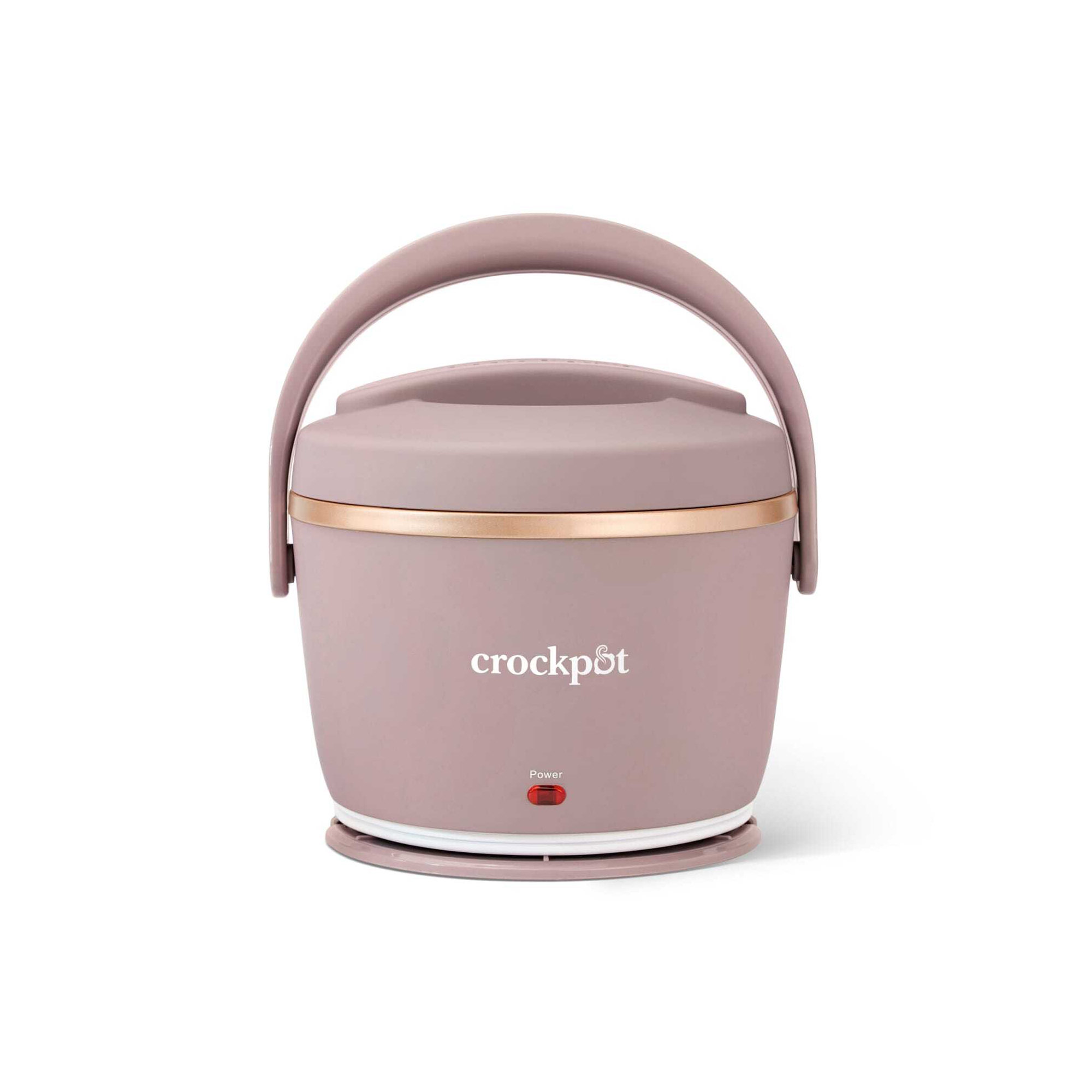 Crock-Pot 20oz Lunch Crock Food Warmer Sphinx Pink: Personal Slow Cooker, Dishwasher-Safe, Locking Lid, 50W, Stainless Steel