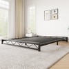 Twin Size Bed Frame, Metal Low Platform Bed Frame, with Wavy Pattern, Metal Slat Support - 4 of 4