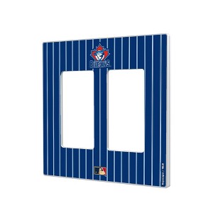 MLB Cooperstown East Teams Pinstripe Hidden-Screw Light Switch Plate for Double Rocker - 1 of 4