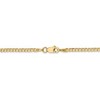 Black Bow Jewelry 14k Yellow Gold 2.2mm Solid Beveled Curb Chain Anklet - 3 of 4