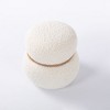 NicBex Snowman Plush Accent Stool Playful Decor Ottoman for Living Room, Cream White - 4 of 4