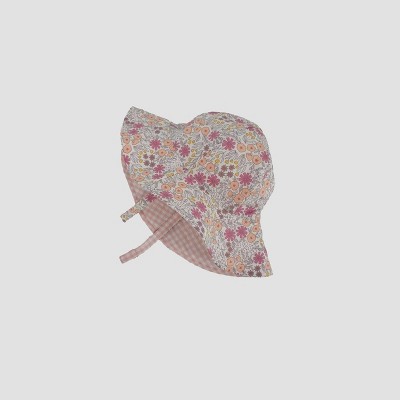 Baby Girls' Floral Print Sun Hat - Cat & Jack™ Pink 6-12M