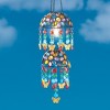 Collections Etc Solar Powered Two Tier Chandelier Garden Mobile Blue - 2 of 2