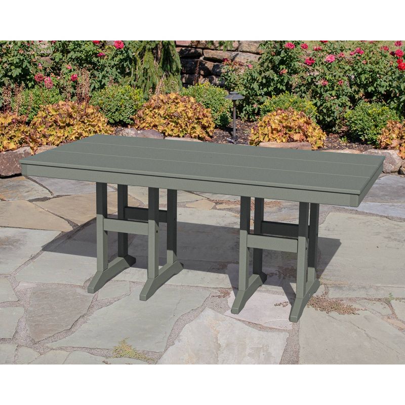 Moore POLYWOOD 35" x 70" Farmhouse Rectangle Patio Dining Table - Threshold™, 6 of 12