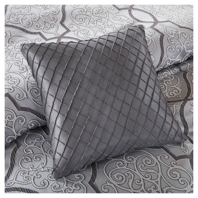 California King Gray Cotton Reversible 12-Piece Bedspread Set