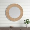 HomeRoots 34" Brown Rattan Round Accent Mirror - 2 of 4