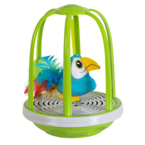 Bird in shop cage cat toy