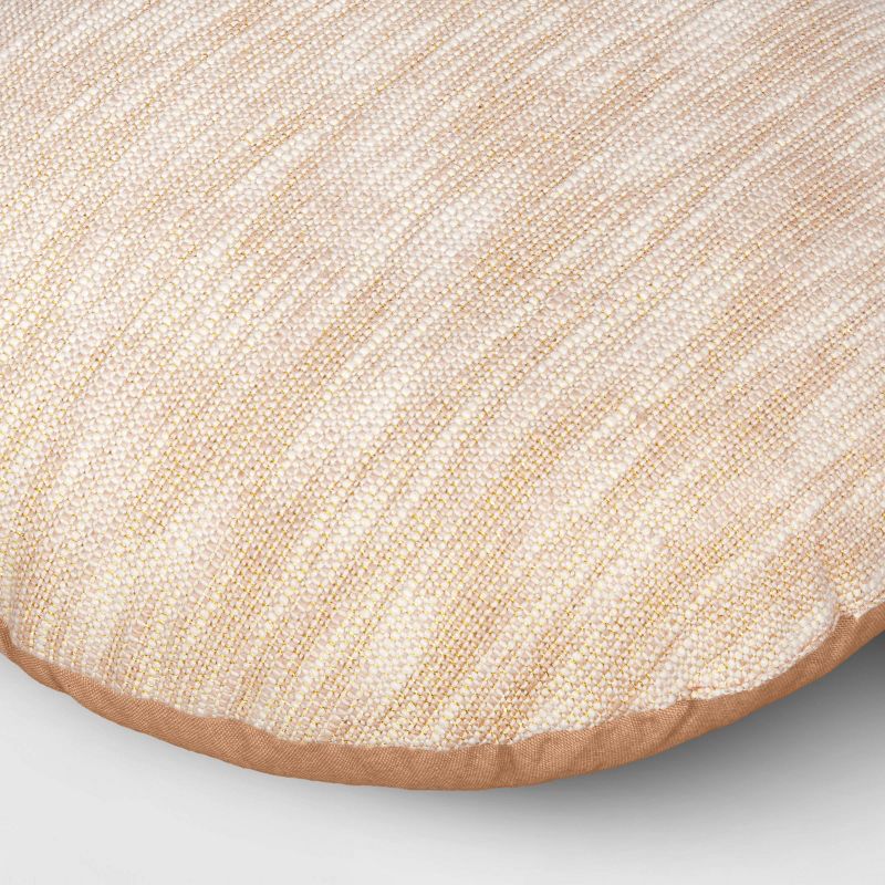 Woven Cotton Slub with Gold Lurex Round Throw Pillow - Threshold™, 5 of 7