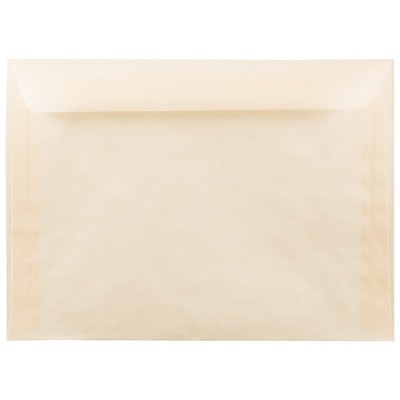 JAM Paper 9x12 Booklet Catalog Translucent Vellum Envelopes Spring Ochre Ivory 1592179