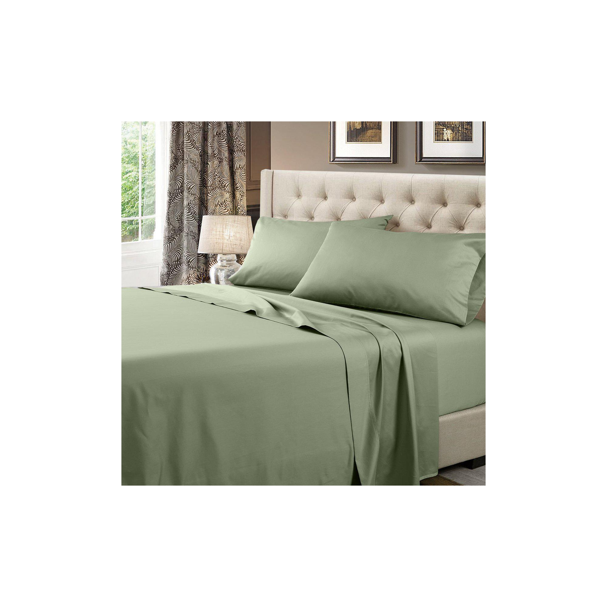 Egyptian Linens Solid 600 Sheet Set Sage Color (Queen)