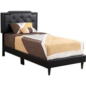 Passion Furniture Deb Jewel and Tufted Twin Panel Bed - 1 of 4