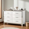 Modern 6-Drawer Dresser with High Gloss Finish, Metal Handles & Anti-Tip Kit, Sideboard Buffet, MDF Storage Cabinet for Bedroom or Living Room - 2 of 4