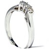 Pompeii3 14K 1/4ct Diamond Wedding Anniversary Curved Guard Ring - 2 of 4