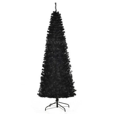 TopComfy Christmas Tree Stand 7FT Pencil Slim Douglas Fir Tree with Realistic Branches for Holiday Decor, Black, 29.5"*29.5"*82.7"