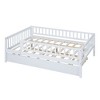 NicBex Twin Size Wooden Daybed, Modern Sofa Bed Frame with Trundle, Fence and Opening for Boy and Girl - 3 of 4