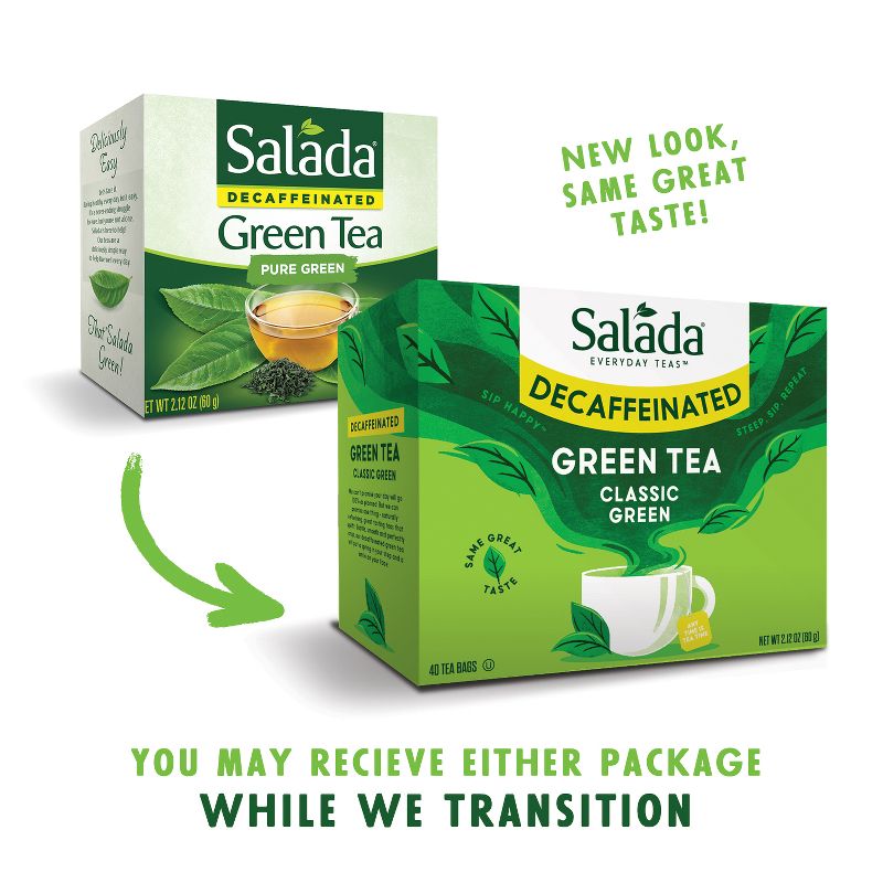 Salada Decaffeinated Green Tea, 20 Individually Wrapped Tea Bags (Pack of 6), 4 of 6