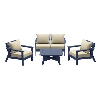 WestinTrends Avalon Outdoor 5-Piece Modular Sectional Patio Furniture Sofa Set