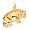 Black Bow Jewelry 14k Yellow Gold 25mm Polished Textured Bear Pendant - 3 of 4