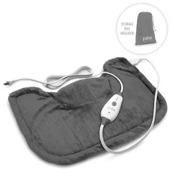 Pure Enrichment PureRelief Neck and Shoulder Heating Pad  - 14" x 22" - Charcoal Gray