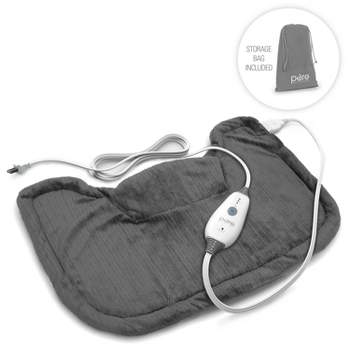Pure Enrichment PureRelief  with 4 Heat Settings and Magnetic Closure Neck and Shoulder Heating Pad  - 14" x 22" - Charcoal Gray