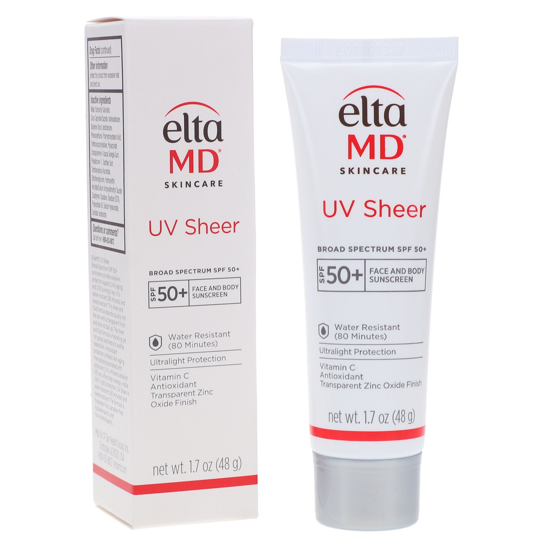 EltaMD UV Sheer Broad-Spectrum SPF 50+ Facial Sunscreen 1.7 oz