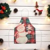 Unique Bargains Christmas Aprons Linen Red Black Green Beige 21.65"x26.77" 1 Pcs - 2 of 4