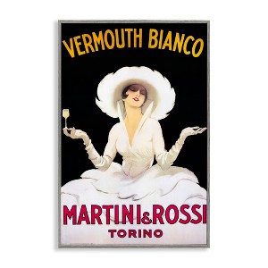 Stupell Industries Vermouth Vintage Lady Advertisement Black Framed Giclee Art - 1 of 4