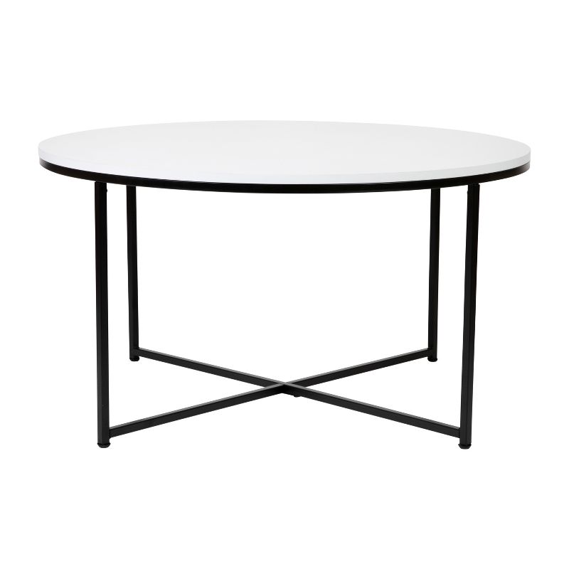 Flash Furniture Hampstead Collection Coffee Table - Modern Laminate Accent Table with Crisscross Frame, 1 of 12
