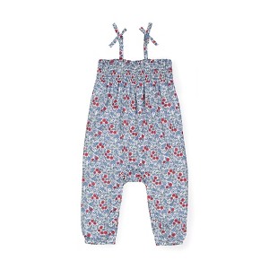 Hope & Henry Baby Smocked Romper with Bow Shoulders - 1 of 3