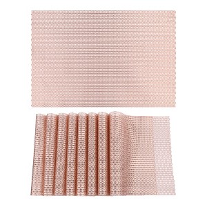 REGALWOVEN PVC Soft Wrinkle-Resistant Washable Table Decor Placemats 18 x 12 Inch 8 Pcs - 1 of 4