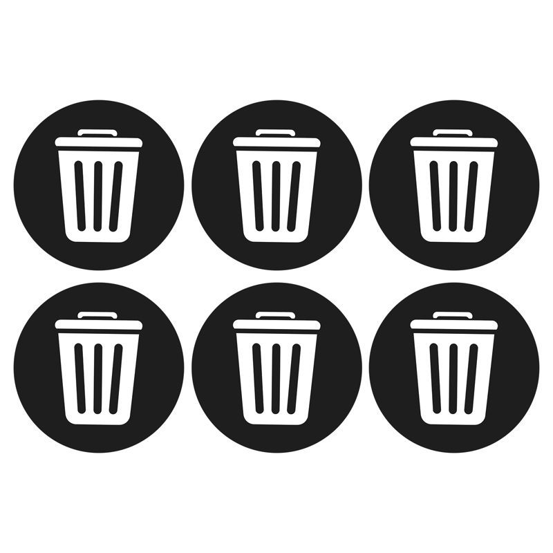 Unique Bargains Trash Stickers Decals Bin Labels Self Adhesive Vinyl Home Office Indoor Use, 1 of 6