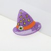 Unique Bargains Halloween Moon & Witch Hat Design Claw Clip Purple 1 Pc - 3 of 4