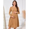 Maternity Sweater Dress A-Line Swing Knit Dress - 3 of 4