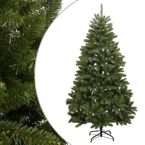 VidaXL Modern Green Christmas Tree, Hinged Artificial Holiday Tree with PVC Tips and Sturdy Stand, Easy Assembly, - 1 of 4